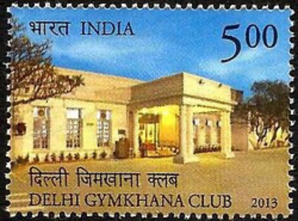 Commemorative stamp for Delhi Gymkhana Club Centenary, 2013 (Wikipedia)