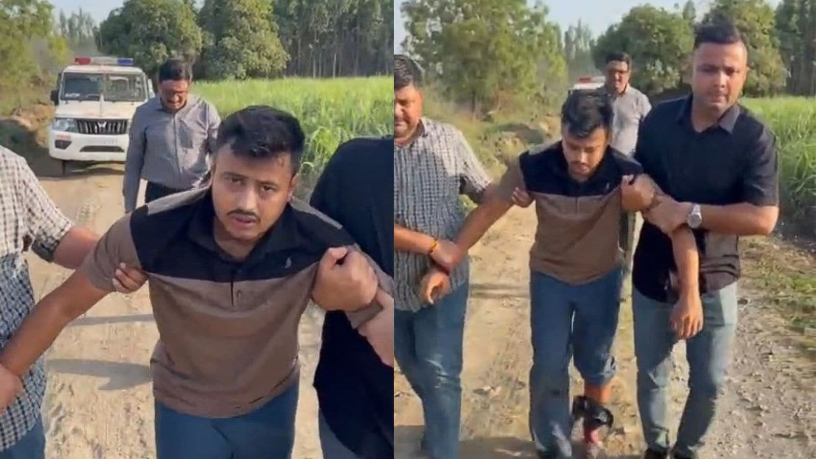 Accused held in Surat bank robbery case  shot in leg by police after ‘he opens fire’