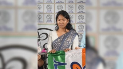 Swapna Barman, Swapna Barman home torched, TMC candidate claims Bengal home torched, Asian Games gold medalist claims Bengal home torched, Raiganj Assembly, Abhishek Banerjee, Kolkata news, WEst Bengal news, Indian express, current affairs