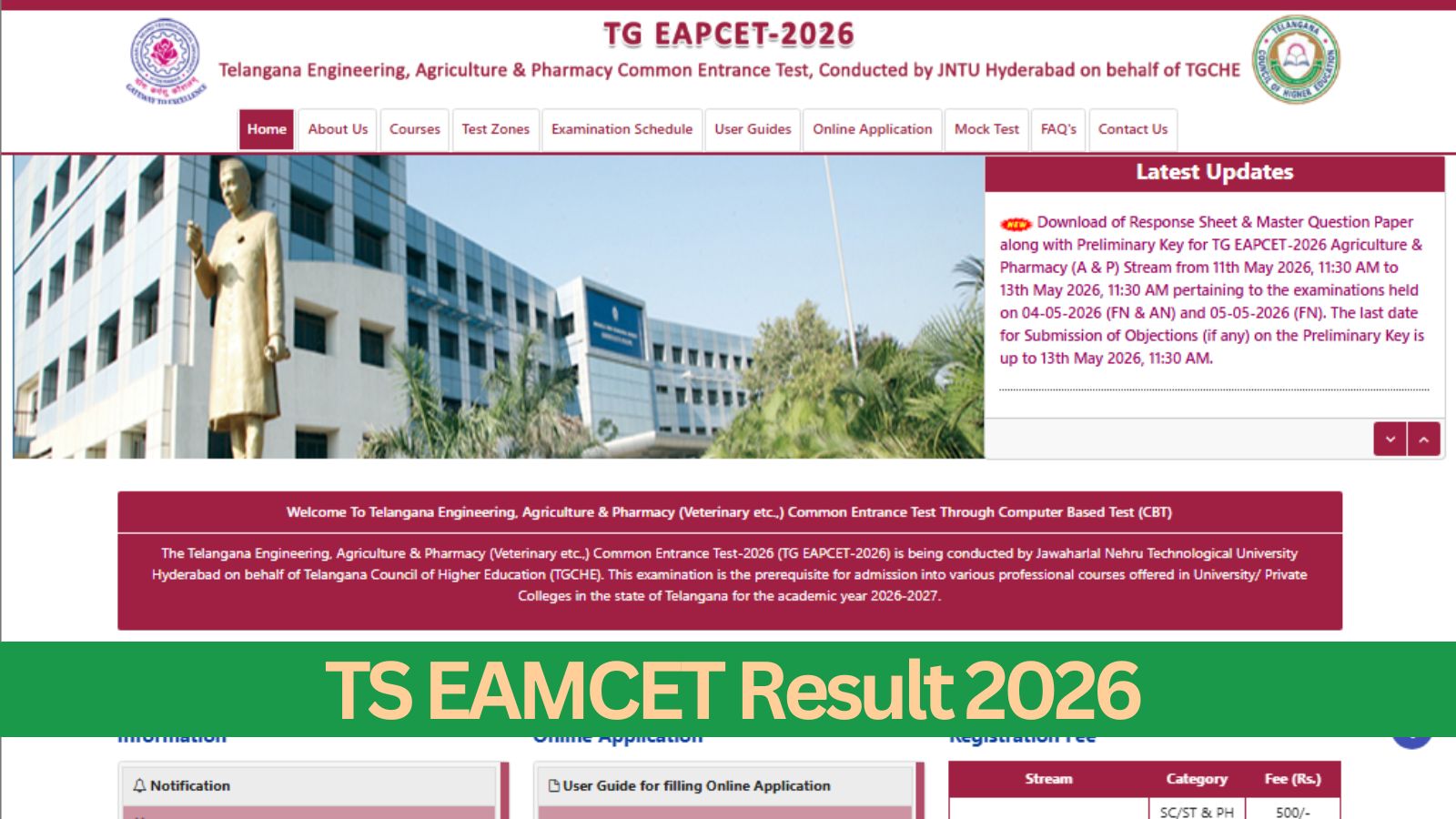 Telangana EAPCET 2026 results and ranks declared at eapcet.tgche.ac.in: How to check
