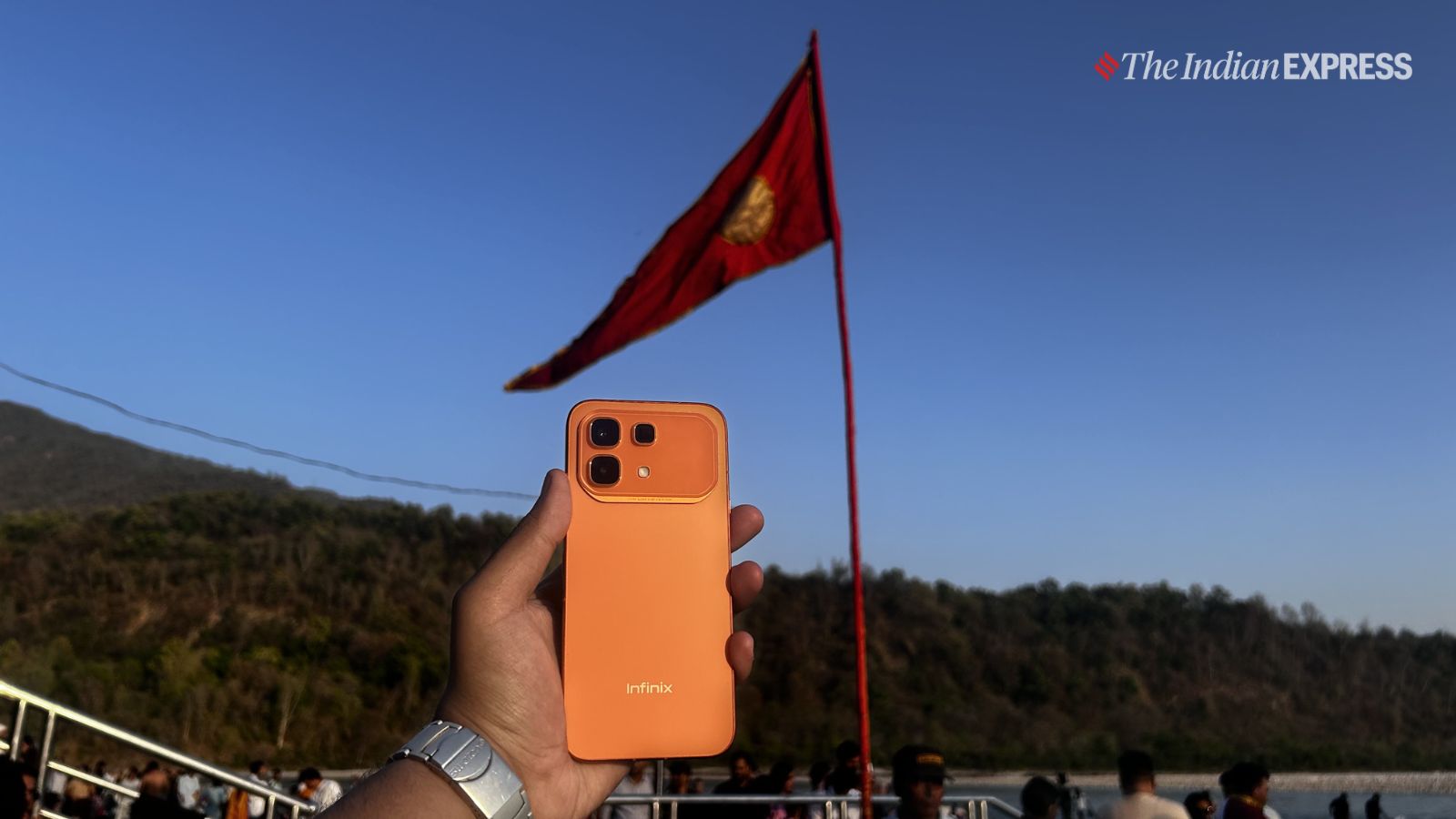 The device is available in Solar orange which makes the device eye-candy and an attention seeker on the streets. (Image: Ajay Hanje/ The Indian Express)