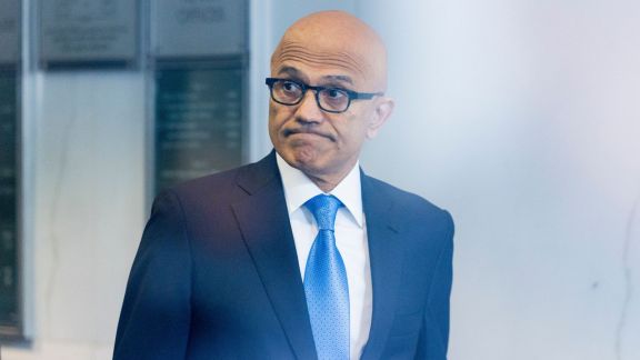 Satya Nadella, Microsoft’s chief executive, arrives to testify in Elon Musk’s lawsuit against OpenAI at the Ronald V. Dellums federal courthouse in Oakland, Calif., on Monday, May 11, 2026.