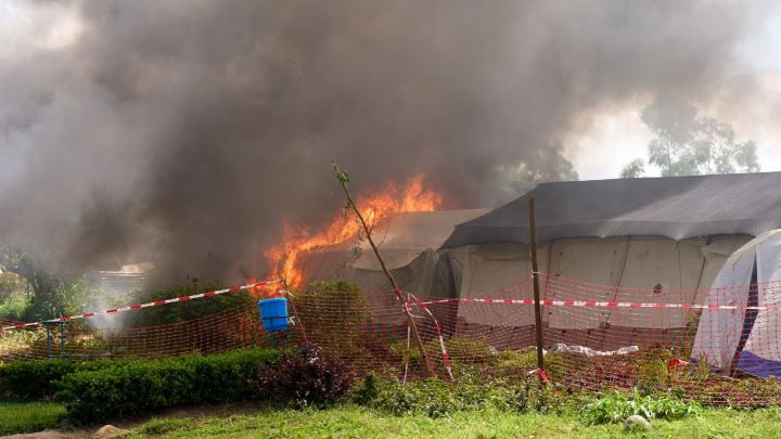 Ebola treatment center in Rwampara