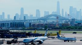 Plane Strikes Light Pole