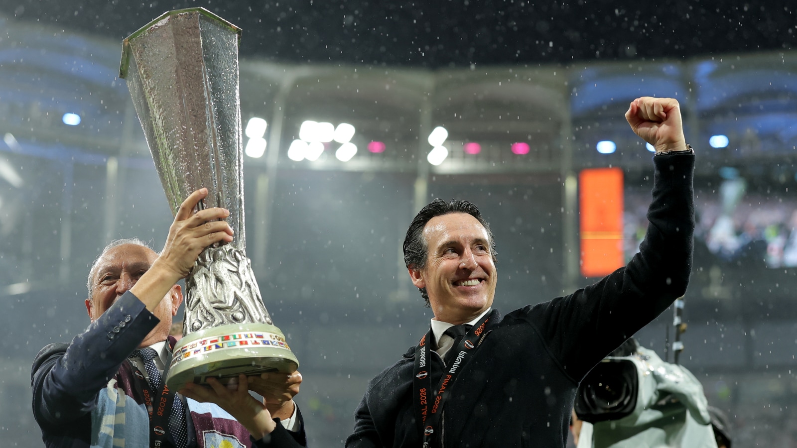 Unai Emery won his fifth Europa League as a manager, taking Aston Villa to their first title in 30 years. (AP)