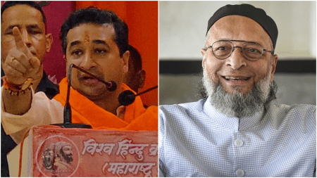 nitesh rane and owaisi