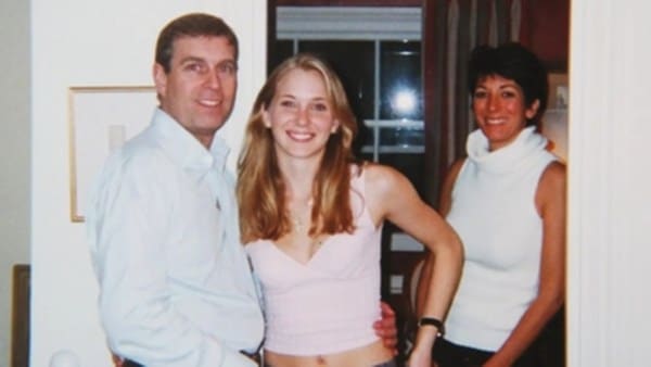 The photograph of Prince Andrew, Virginia Giuffre and Ghislaine Maxwell, March 2001. 