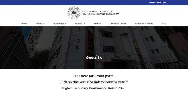 West Bengal Class 12 results 2026: Website to check