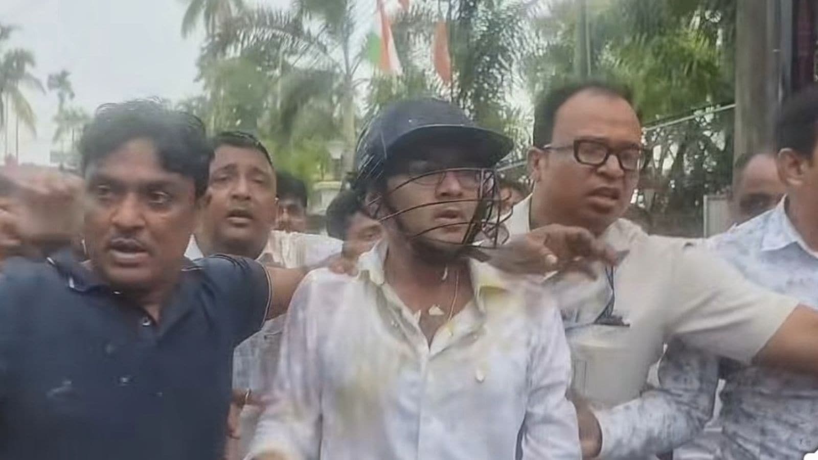 Eggs thrown, shirt torn: TMC MP Abhishek Banerjee cones under attack at Bengal’s Sonarpur