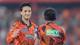 Sunrisers Hyderabad's destructive Indian opener Abhishek Sharma. (BCCI/Creimas Photo)