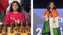 Anvi Hinge's resume already looks impressive. She's a former girls state champion in the Under-7 category and a bronze medallist at the National Championships. She also claimed two gold and four silver medals at the 2025 Western Asian Youth Chess Championships. (Photos by special arrangement)