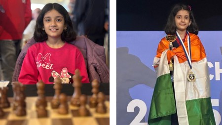 Anvi Hinge's resume already looks impressive. She's a former girls state champion in the Under-7 category and a bronze medallist at the National Championships. She also claimed two gold and four silver medals at the 2025 Western Asian Youth Chess Championships. (Photos by special arrangement)