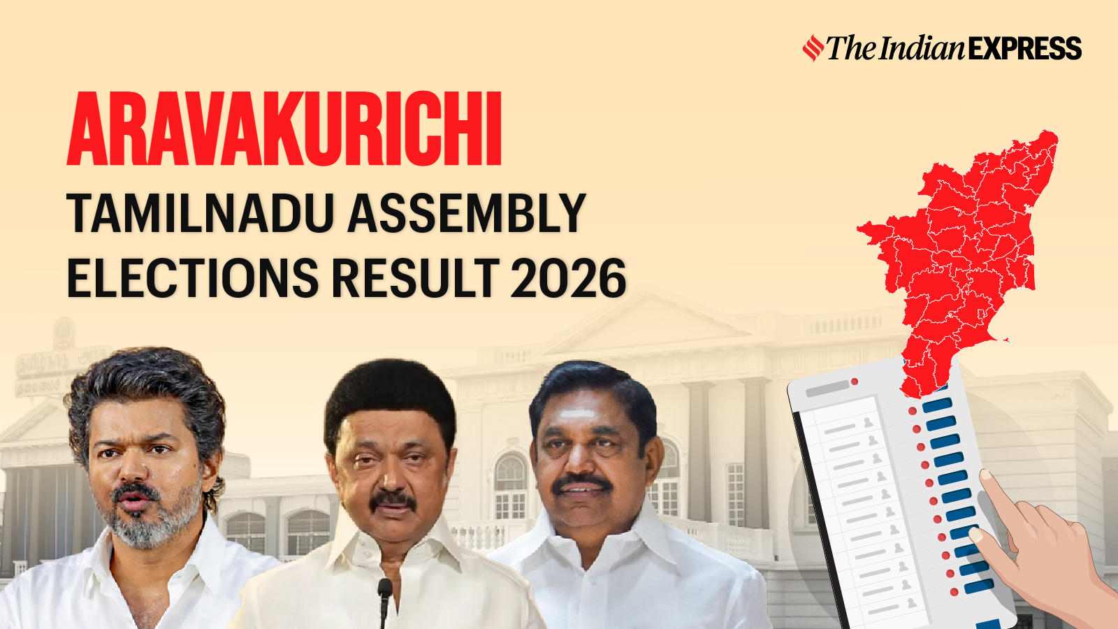 Aravakurichi Assembly Election Result 2026 LIVE: Winner, Vote Share and Party-wise Trends