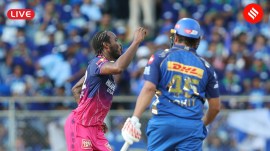 MI vs RR LIVE Score, IPL 2026: Jofra Archer dismissed Rohit Sharma in the very first over. (CREIMAS)