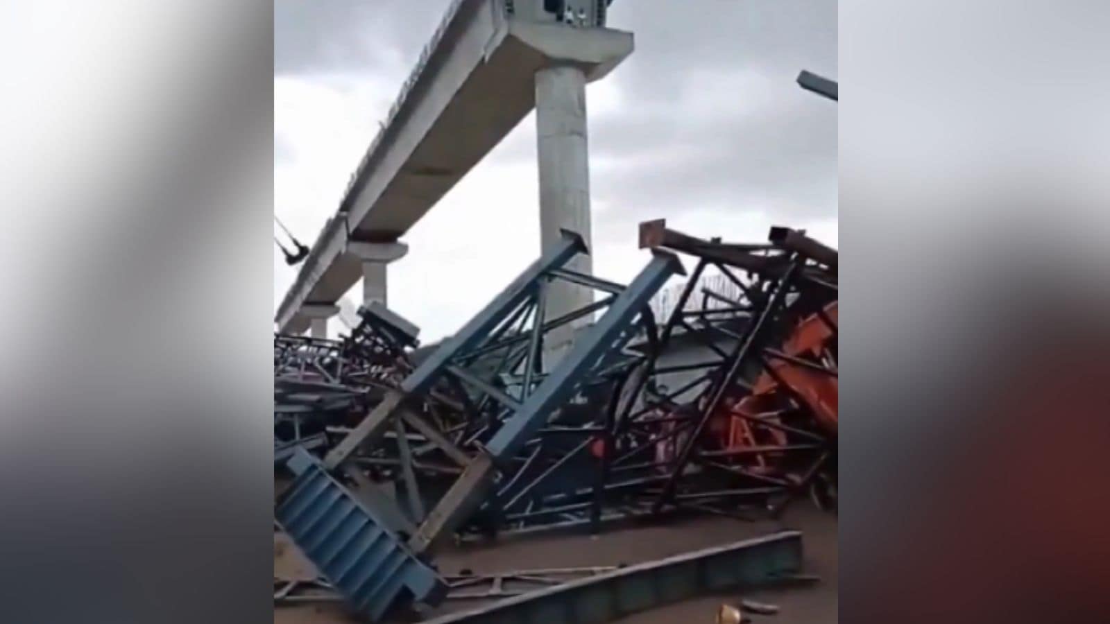 indianexpress.com - Express Web Desk - Six feared dead in UP's Hamirpur as under-construction bridge collapses, rescue operation underway