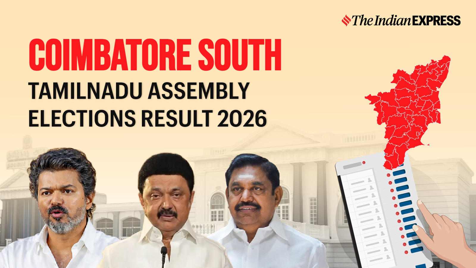 Coimbatore (South) Assembly Election Result 2026 LIVE: Winner, Vote Share and Party-wise Trends