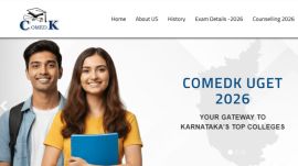 COMEDK UGET 2026: Results today at 4 pm at comedk.org 