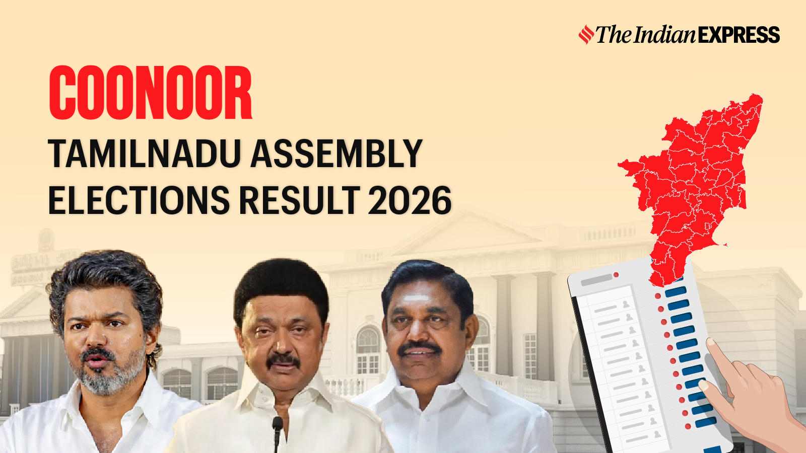 Coonoor Assembly Election Result 2026 LIVE: Winner, Vote Share and Party-wise Trends
