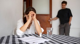 financially independent woman leaving abusive marriage