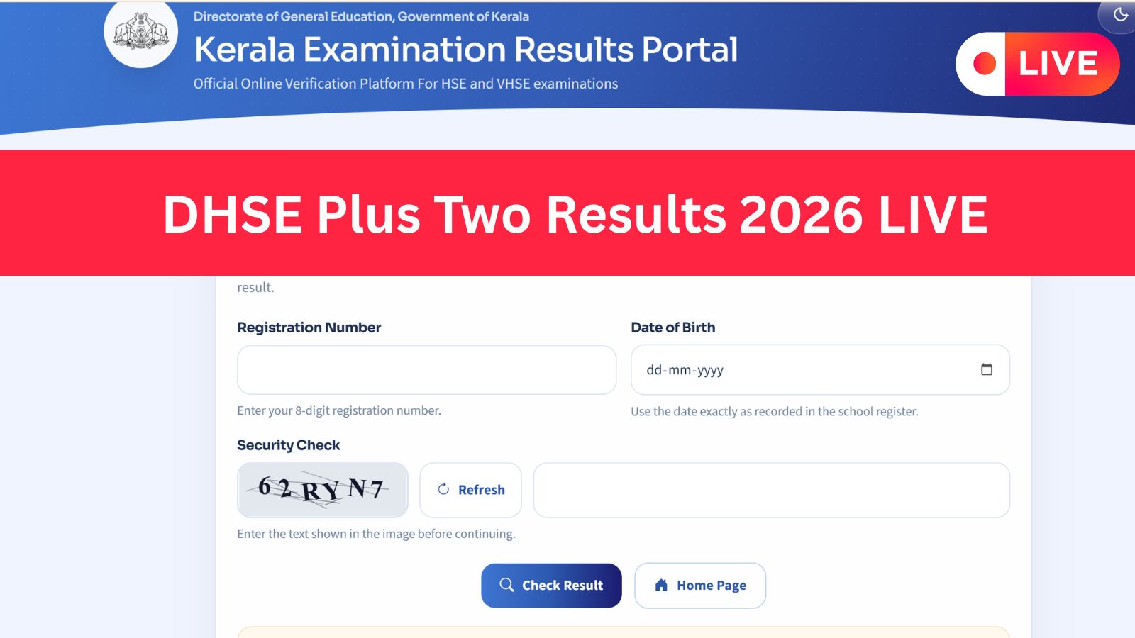 DHSE Plus two Live Updates