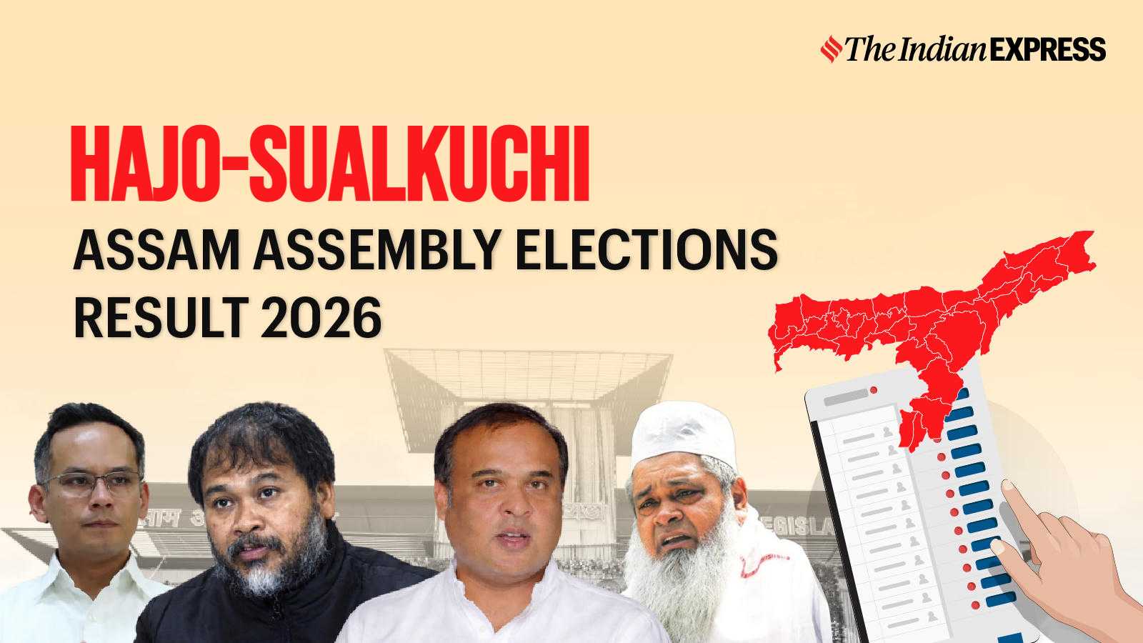 Hajo-sualkuchi (sc) Assembly Election Result 2026 LIVE: Winner, Vote Share and Party-wise Trends