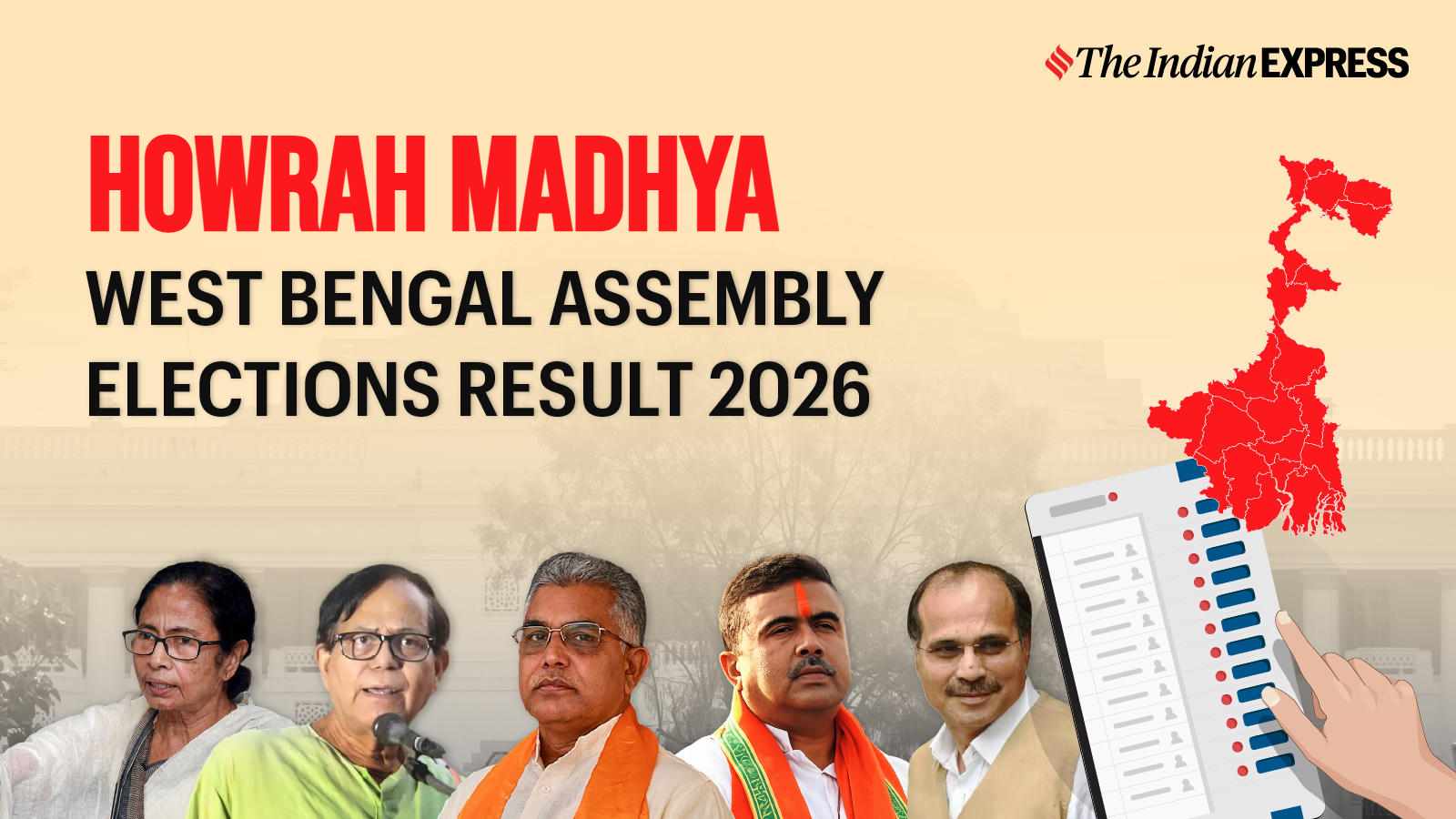 Howrah Madhya Assembly Election Result 2026 Live: Arup Roy of AITC is leading