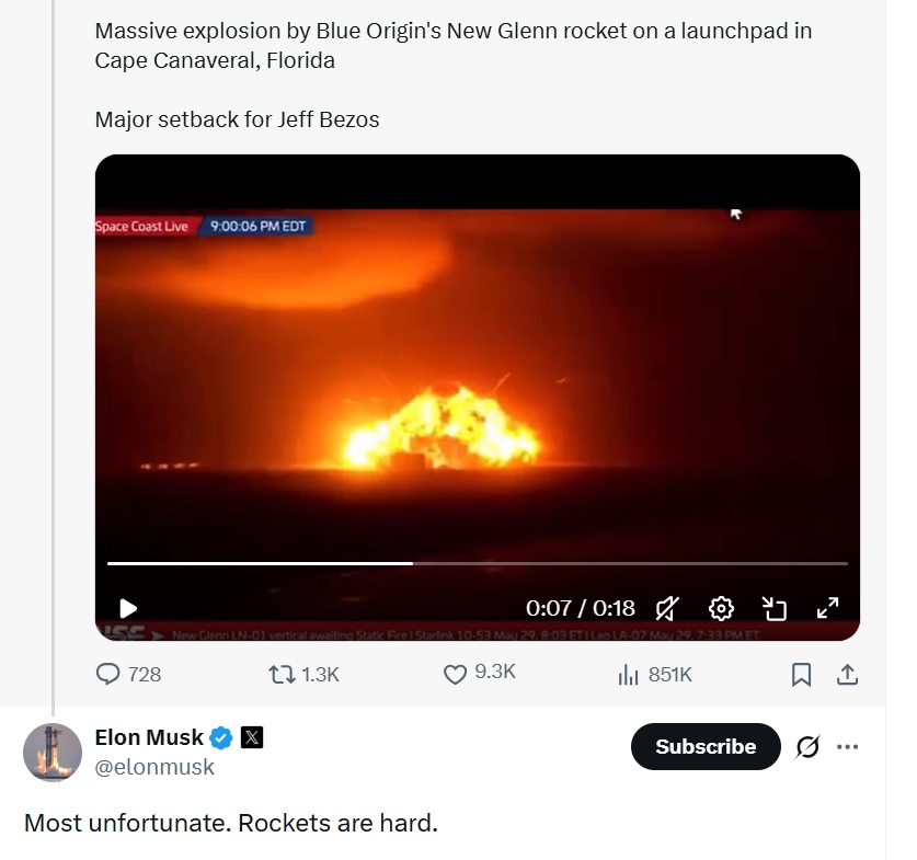 Blue origin explosion