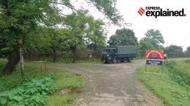 A view of the India-Bangladesh border near a BSF camp.
