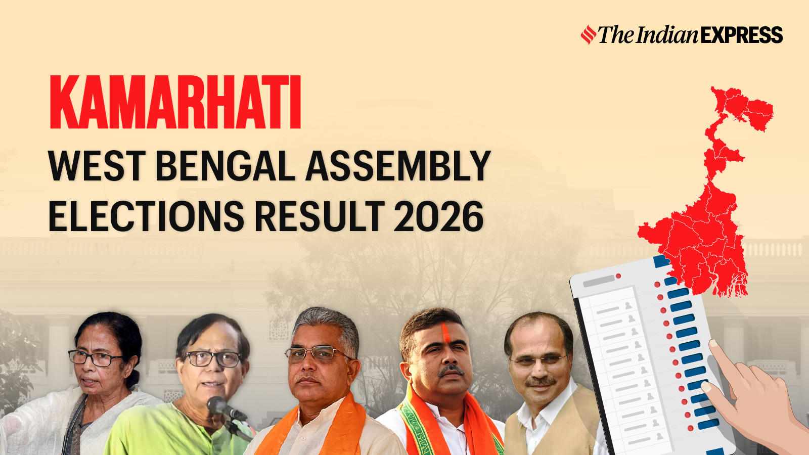 Kamarhati Assembly Election Result 2026 Live: Arup Choudhury (Pulak) of BJP is leading