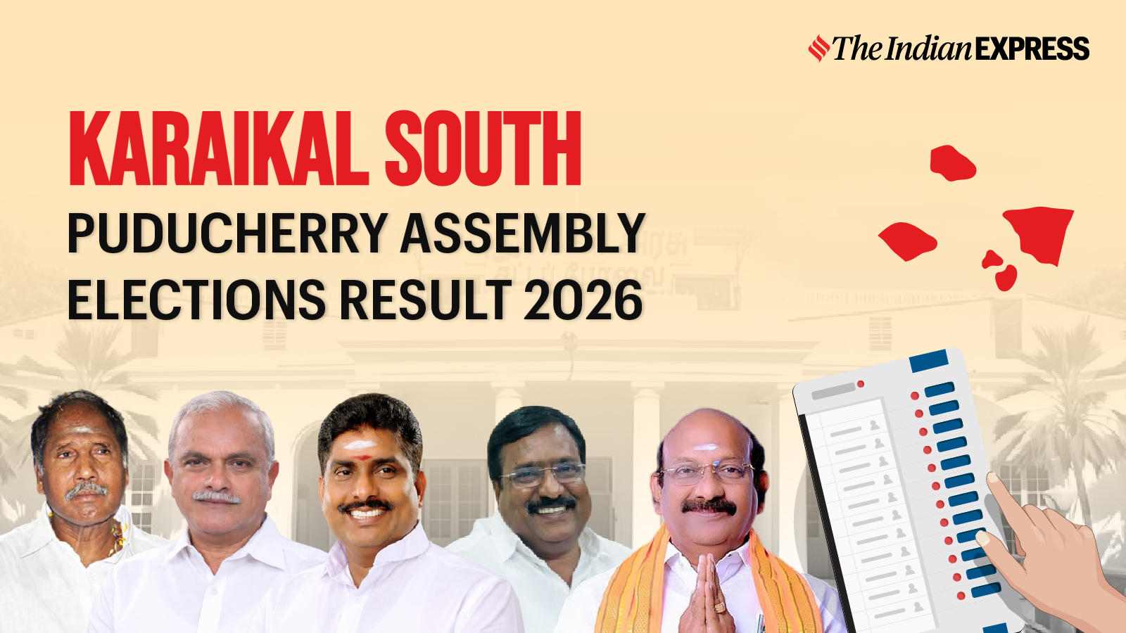 Karaikal South Assembly Election Result 2026 LIVE: Winner, Vote Share and Party-wise Trends
