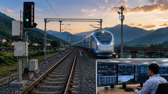 Indian Railways has sanctioned expansion of the Kavach Automatic Train Protection System across 1,478 route kilometres over Northern Railway. (Image generated using AI)