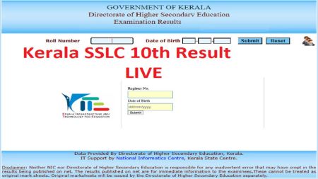 Kerala Board SSLC Class 10 results LIVE
