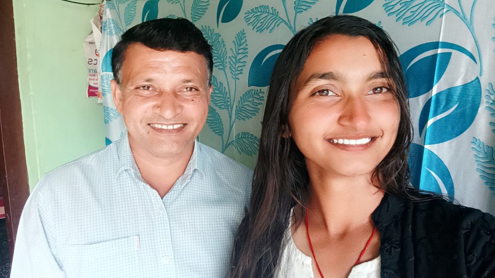 Kirti Sharma with her father Vijay Kumar. (Photo by special arrangement)