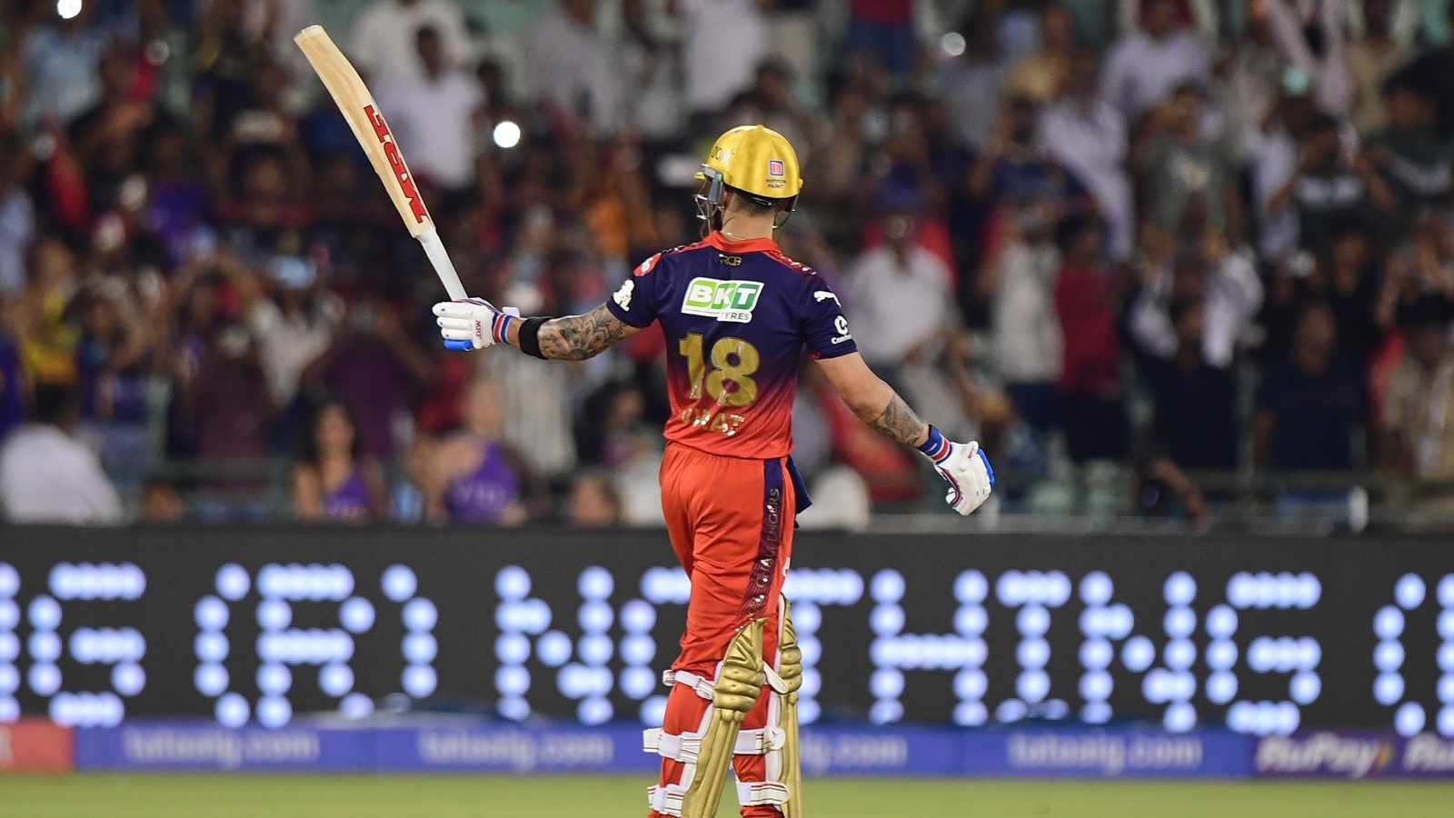 Padikkal joined Kohli in the fourth over, and the pair ensured there were no further setbacks during the middle overs, putting on 92 runs for the second wicket. (AP Photo)