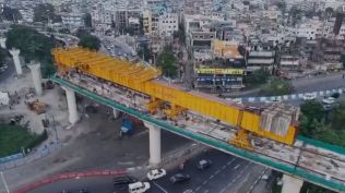 The Kolkata Metro Orange Line project reached a key milestone after girder launching work at Chingrighata was completed ahead of schedule, officials said. (Image: Kolkata Metro)