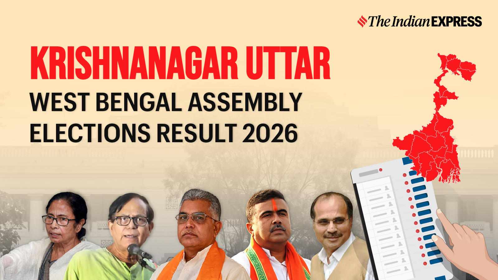 Krishnanagar Uttar Assembly Election Result 2026 LIVE: Winner, Vote Share and Party-wise Trends