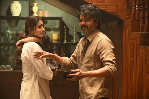 Trisha and Vijay in a still from Leo.