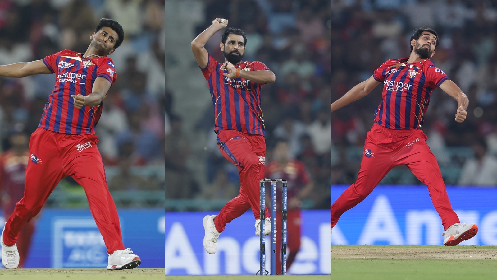 Three bowlers. One powerplay. The seam, the speed, the swing - each doing a different job, each doing it well.
