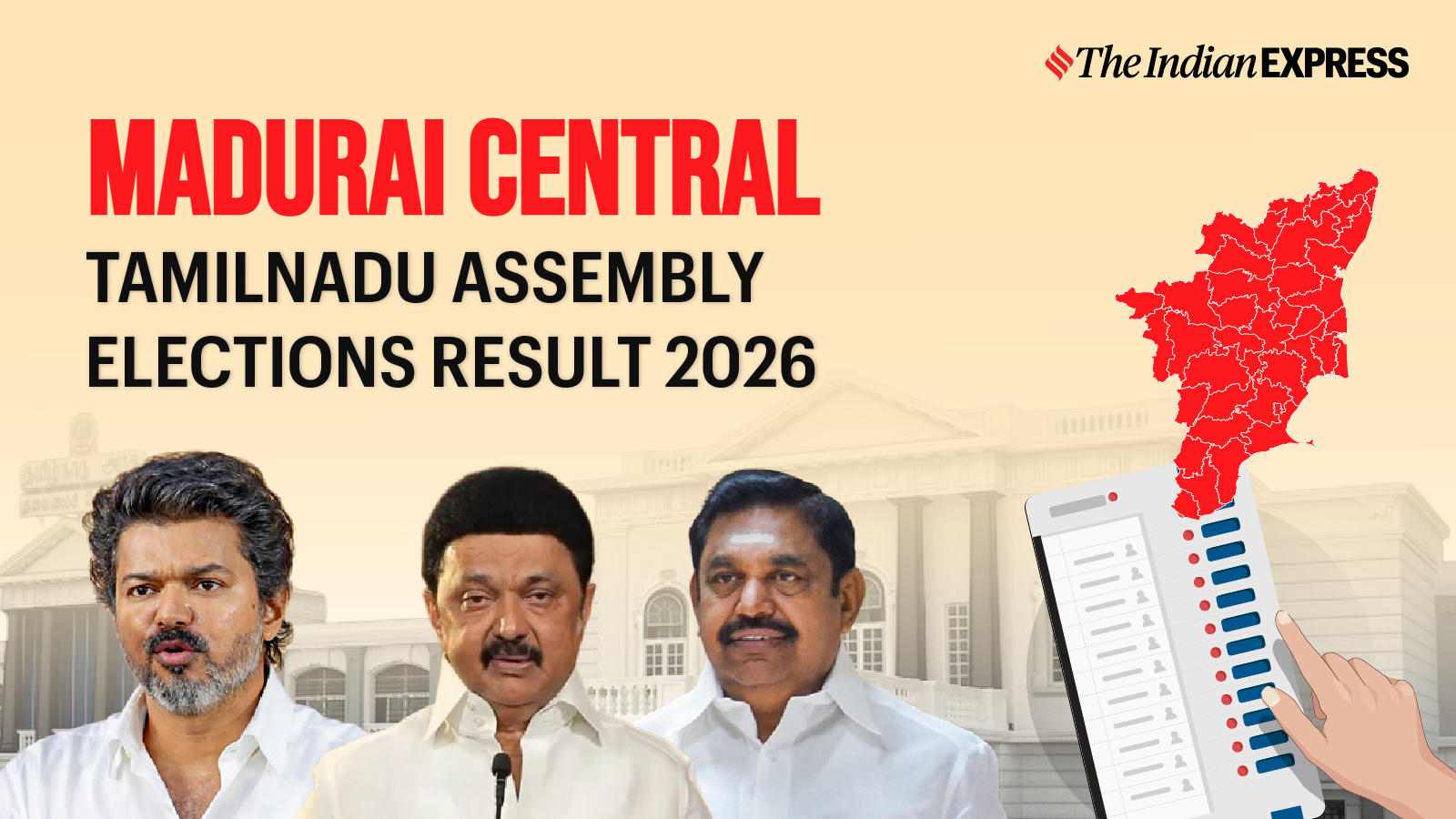 Madurai Central Assembly Election Result 2026 LIVE: Winner, Vote Share and Party-wise Trends