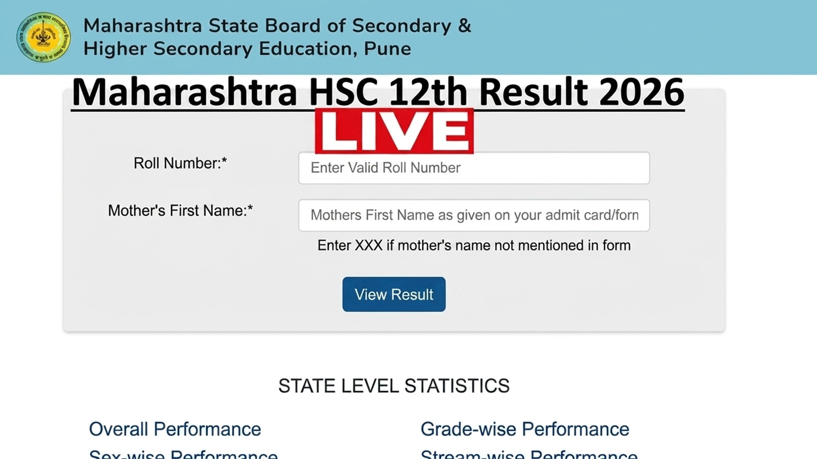 Maharashtra Board HSC 12th Result 2026, Mahahsscboard.in LIVE Updates: Maha Board releasing result at these websites today