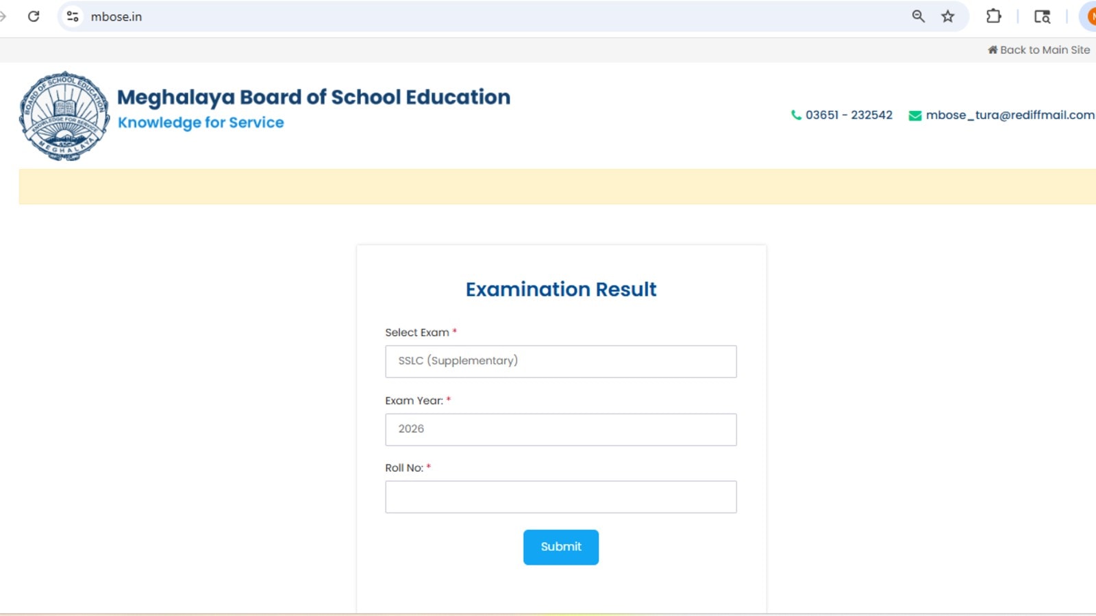 Meghalaya board announces Class 10th SSLC 2026 supplementary exam results