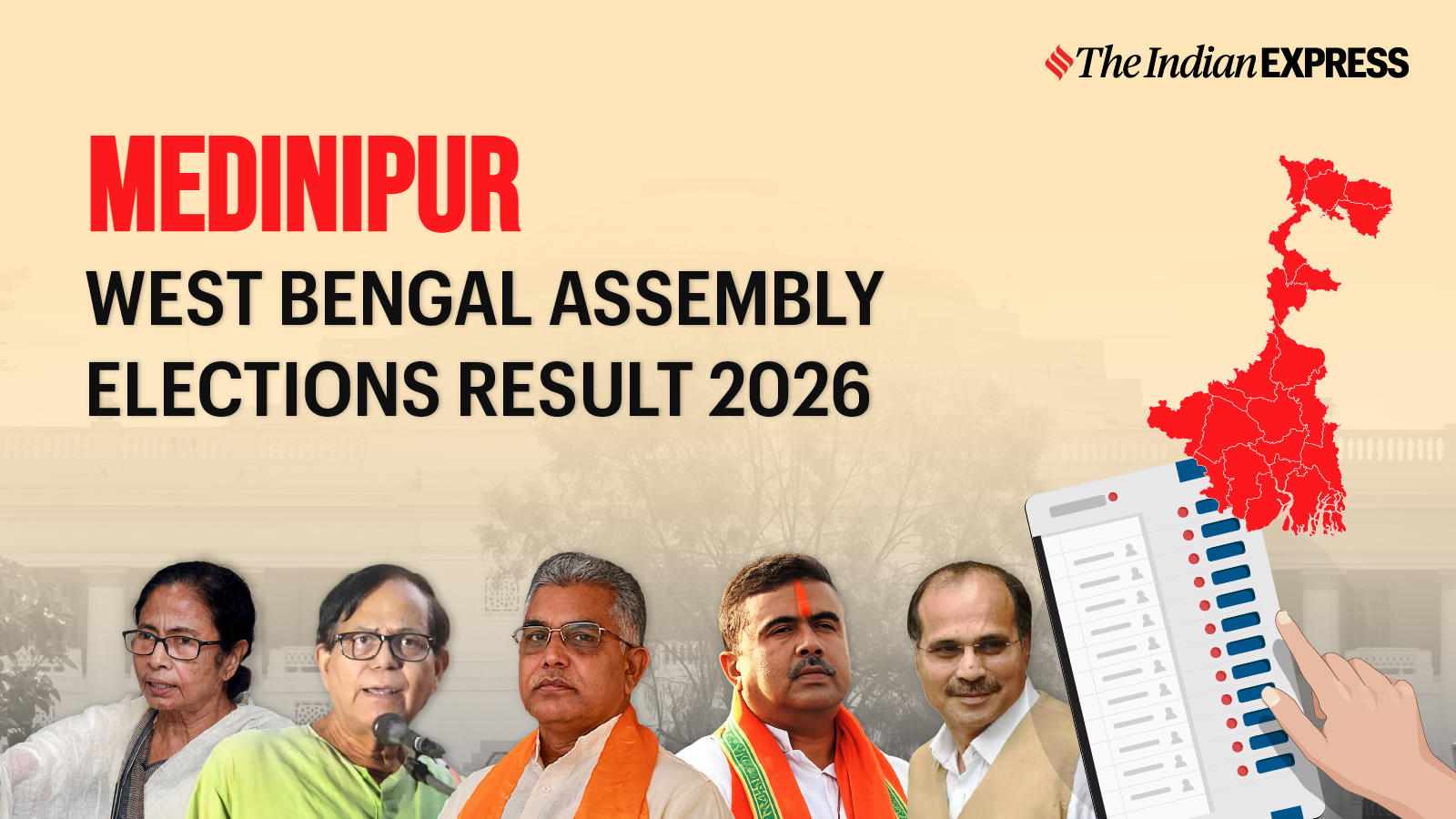 Medinipur Assembly Election Result 2026 LIVE: Winner, Vote Share and Party-wise Trends