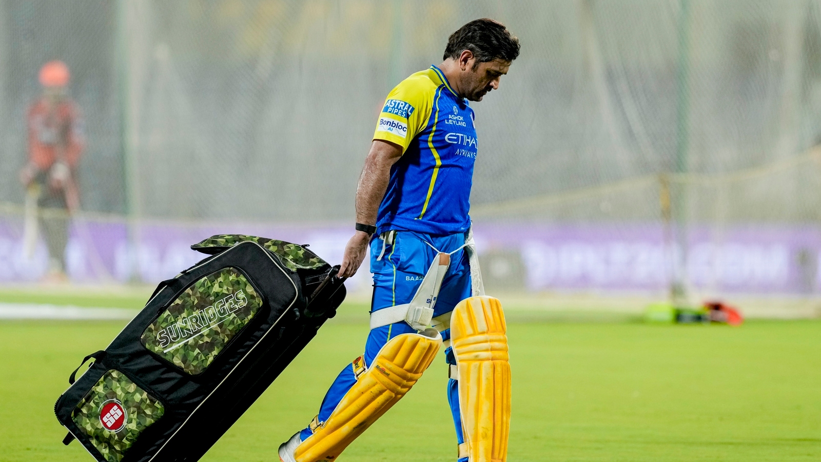 MS Dhoni in action for CSK. (PTI Photo)