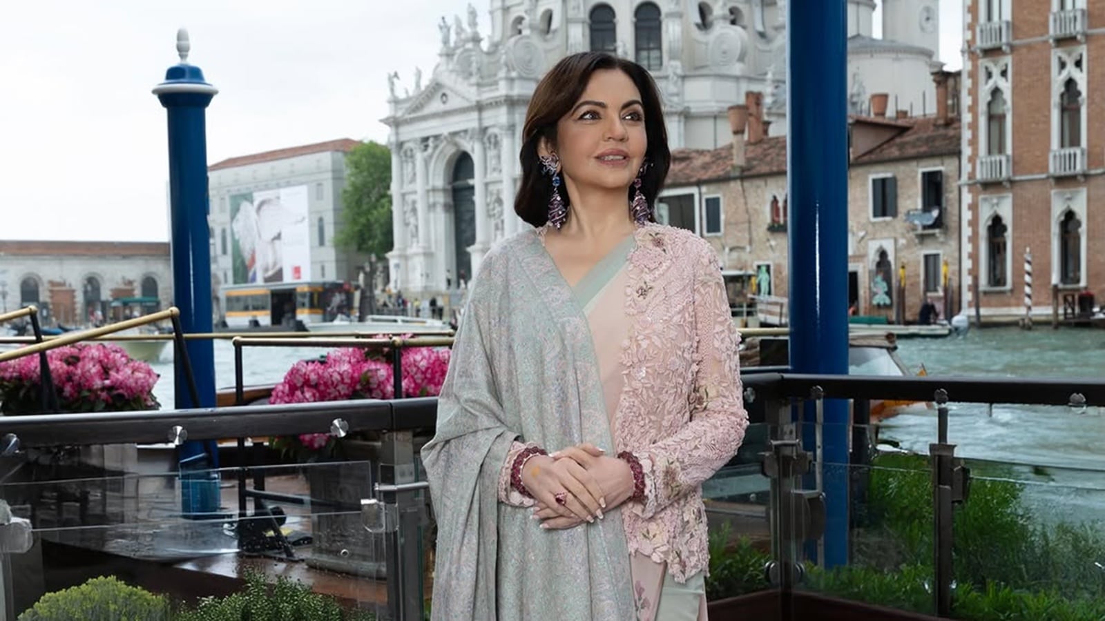 Decoding Nita and Isha Ambanis’ Venice style: From custom saris, golden brocade embroidery, to Wallace Chan masterpieces