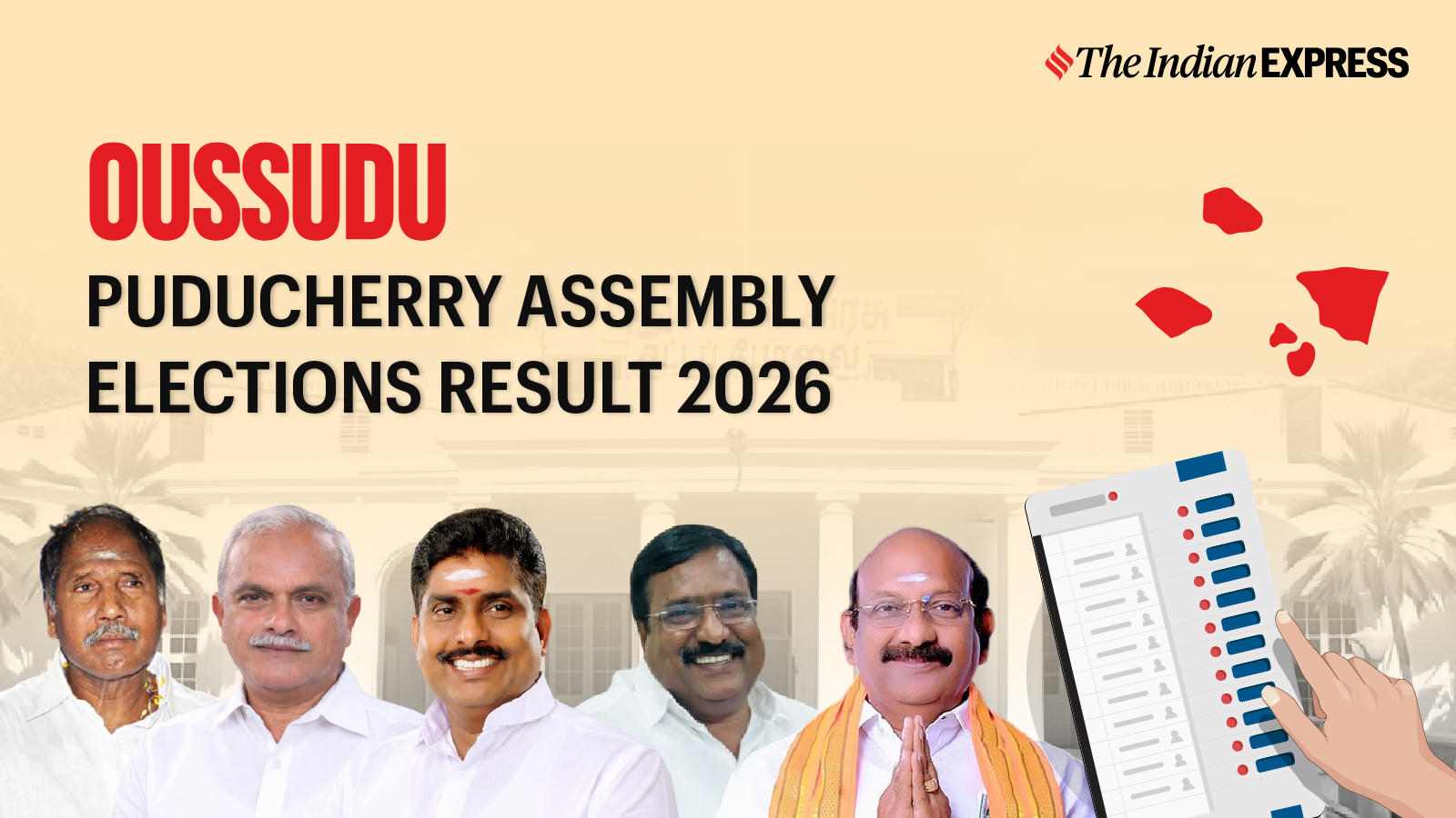 Oussudu Assembly Election Result 2026 LIVE: Winner, Vote Share and Party-wise Trends