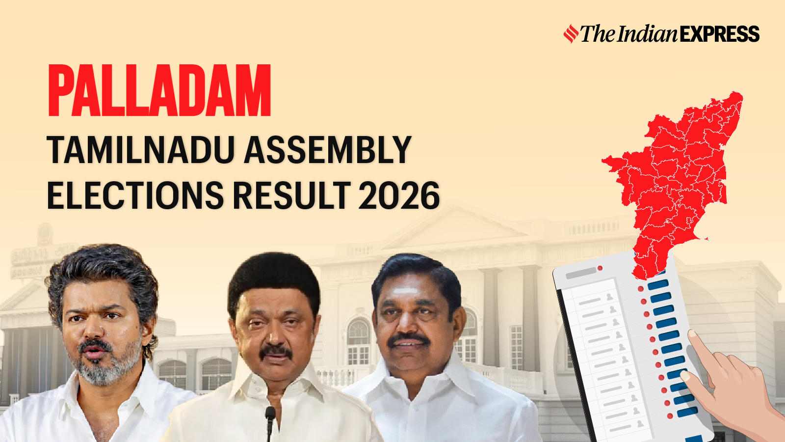 Palladam Assembly Election Result 2026 LIVE: Winner, Vote Share and Party-wise Trends
