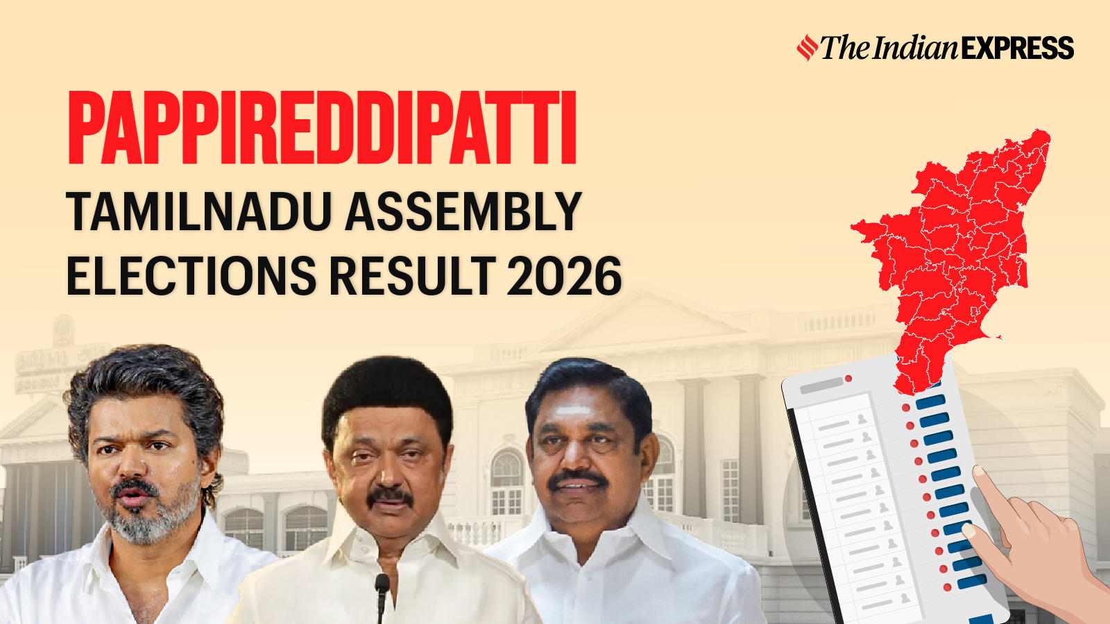 Pappireddipatti Assembly Election Result 2026 LIVE: Winner, Vote Share and Party-wise Trends