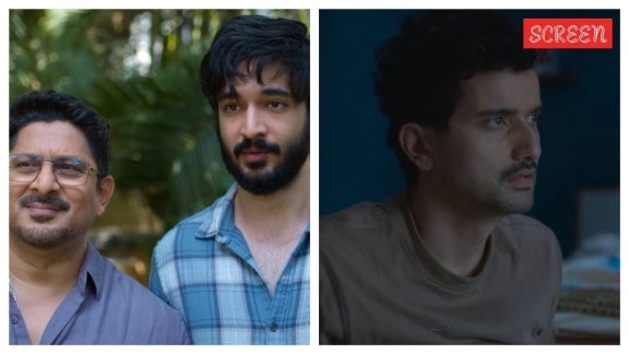 Screen Shots: Arshad Warsi and Vir Hirani in Pritam and Pedro; Anant V Joshi in Gullak season 5 trailer.
