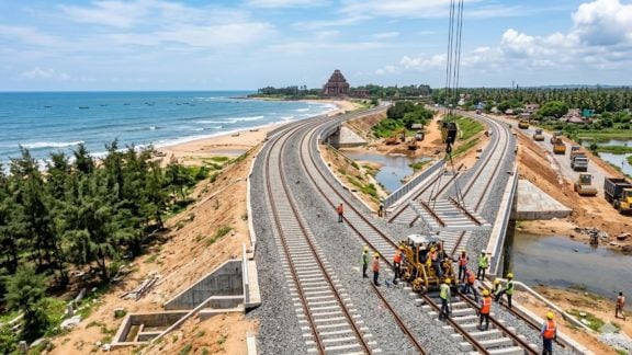 The Puri-Konark railway project is being executed under the administrative jurisdiction of the East Coast Railway (ECoR) zone. (Image generated using AI)