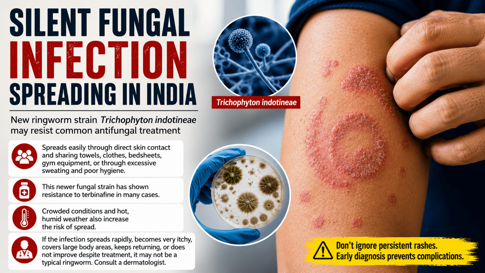 Not just ringworm: India sees rise in severe, drug-resistant fungal infection